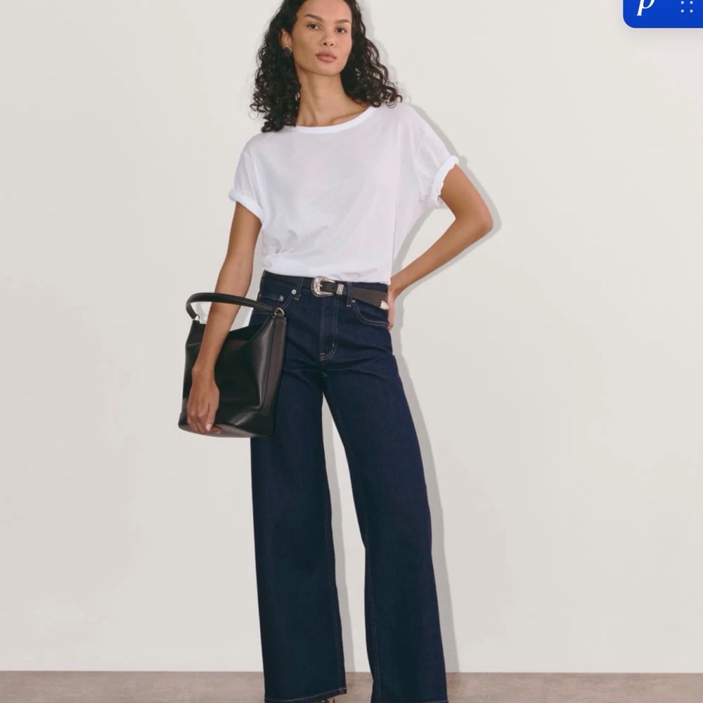Everlane Wide Leg Jeans in Dark Indigo